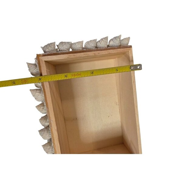 Handmade Wooden Box With Seashells & Sea Urchins Decorative Lid - Picture 5 of 14